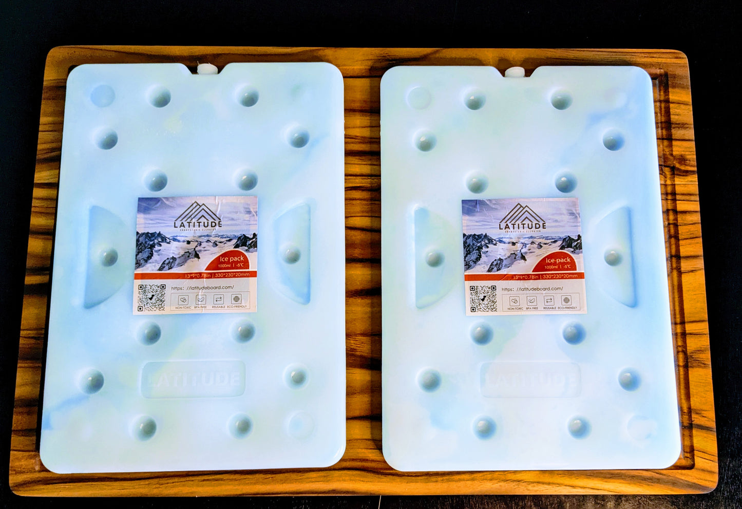 Latitude Board Pro- XL Size Board (22inx15in)- Includes Two Ice Bricks