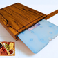 Latitude Board® Teak Charcuterie Board with Built-In Cooling System (Includes Ice Pack). 15in x 11in