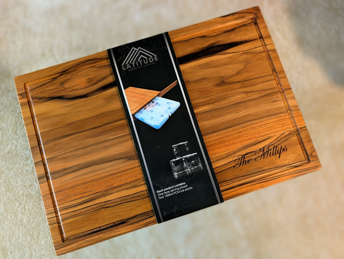 Latitude Board Pro- XL Size Board (22inx15in)- Includes Two Ice Bricks