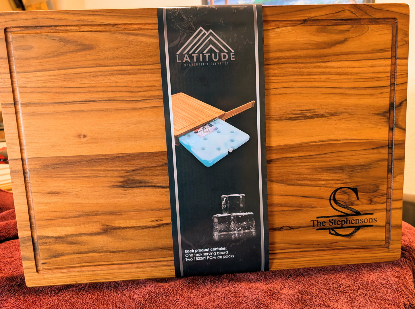 Latitude Board Pro- XL Size Board (22inx15in)- Includes Two Ice Bricks