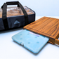 Latitude Board® Teak Charcuterie Board with Built-In Cooling System (Includes Ice Pack). 15in x 11in
